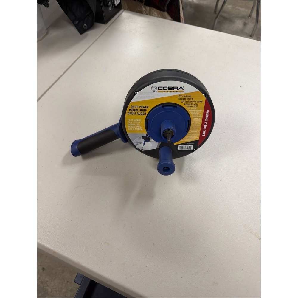 Cobra 1/4-in. x 25-ft. Music Wire Manual Drain Auger